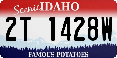 ID license plate 2T1428W