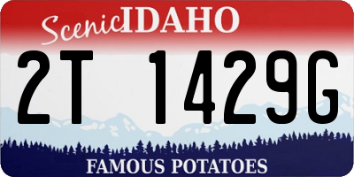 ID license plate 2T1429G