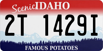 ID license plate 2T1429I