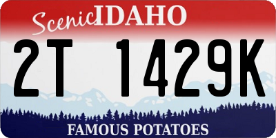ID license plate 2T1429K