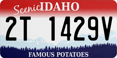 ID license plate 2T1429V