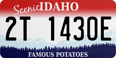 ID license plate 2T1430E
