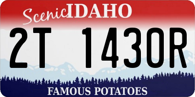 ID license plate 2T1430R