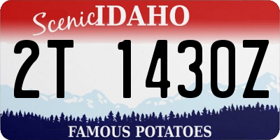 ID license plate 2T1430Z
