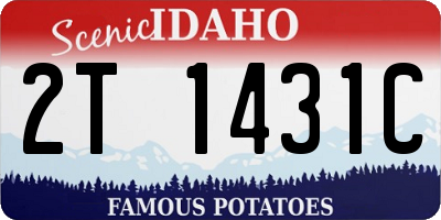 ID license plate 2T1431C
