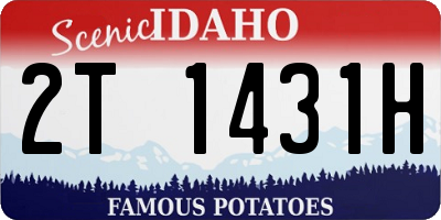 ID license plate 2T1431H