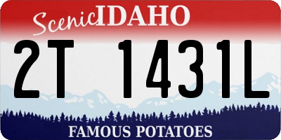 ID license plate 2T1431L