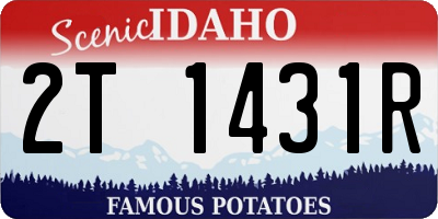 ID license plate 2T1431R