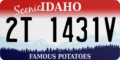 ID license plate 2T1431V