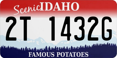 ID license plate 2T1432G