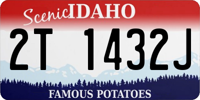 ID license plate 2T1432J