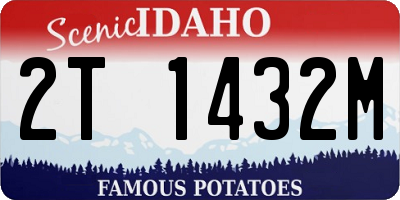 ID license plate 2T1432M