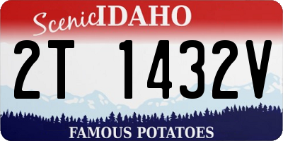 ID license plate 2T1432V