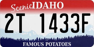 ID license plate 2T1433F