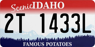 ID license plate 2T1433L