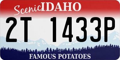 ID license plate 2T1433P