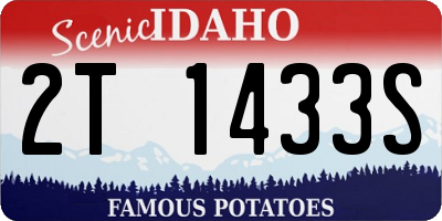 ID license plate 2T1433S