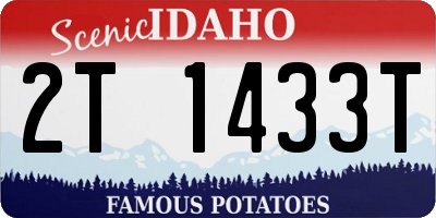 ID license plate 2T1433T