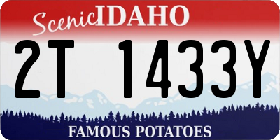 ID license plate 2T1433Y
