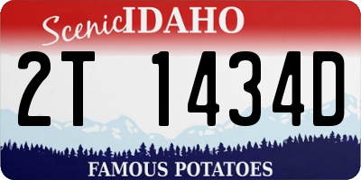 ID license plate 2T1434D
