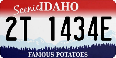 ID license plate 2T1434E