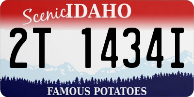 ID license plate 2T1434I