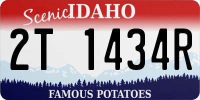 ID license plate 2T1434R