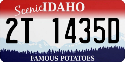ID license plate 2T1435D