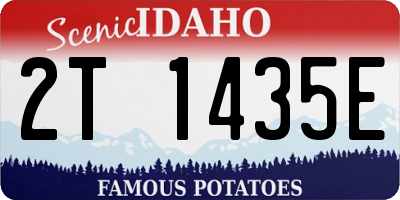 ID license plate 2T1435E