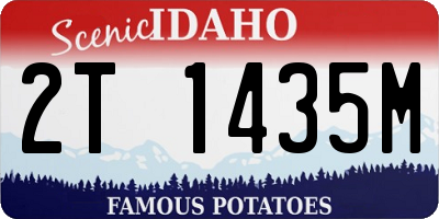 ID license plate 2T1435M