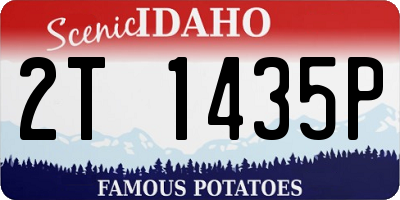 ID license plate 2T1435P