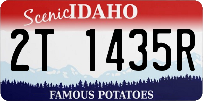 ID license plate 2T1435R