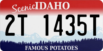 ID license plate 2T1435T