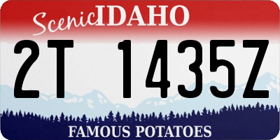 ID license plate 2T1435Z