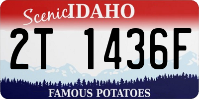 ID license plate 2T1436F