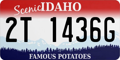 ID license plate 2T1436G
