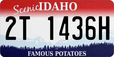 ID license plate 2T1436H