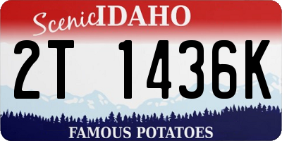 ID license plate 2T1436K