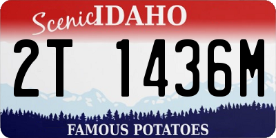 ID license plate 2T1436M