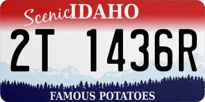 ID license plate 2T1436R