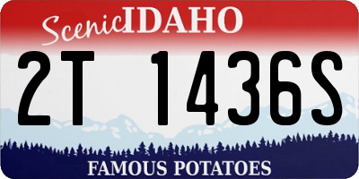 ID license plate 2T1436S
