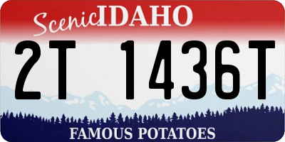 ID license plate 2T1436T