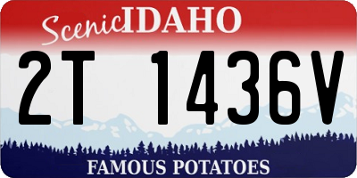 ID license plate 2T1436V