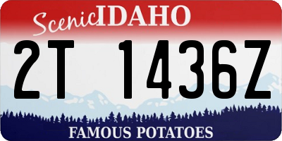 ID license plate 2T1436Z