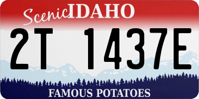 ID license plate 2T1437E