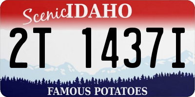 ID license plate 2T1437I
