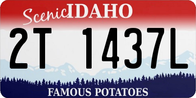 ID license plate 2T1437L