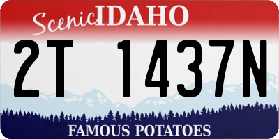 ID license plate 2T1437N