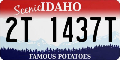 ID license plate 2T1437T