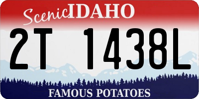 ID license plate 2T1438L